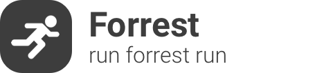 Forrest logo in black and white